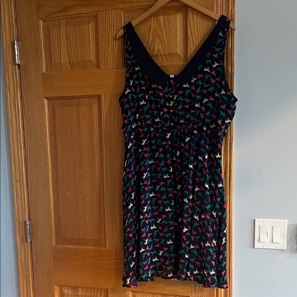Xhilaration navy blue Multicolor horse Patterned Dress